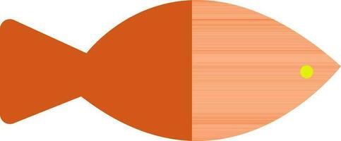geïsoleerd oranje vis karakter. vector
