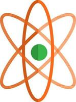 atomair structuur in oranje en groen kleur. vector