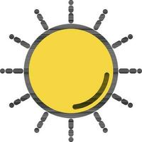 geel zon icoon of symbool. vector