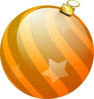 glimmend vlak illustratie van decoratief Kerstmis bal. vector