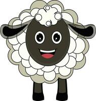 staand grappig schapen in vlak illustratie. vector