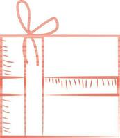 illustratie van geschenk inpakken met stropdas Aan wit achtergrond. vector