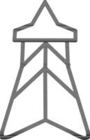 lijn kunst illustratie van elektriciteit toren. vector