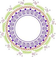 circulaire kader met bloemen ontwerp. vector