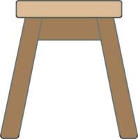 geïsoleerd stoel icoon in bruin kleur. vector