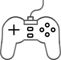 joypad icoon of symbool in zwart lijn kunst. vector