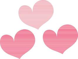 roze kleur harten icoon in vlak stijl. vector
