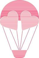 heet lucht ballon icoon in roze kleur. vector
