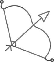 Boogschutter icoon of symbool in lijn kunst. vector