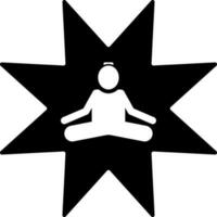 vlak stijl yoga of meditatie icoon. vector