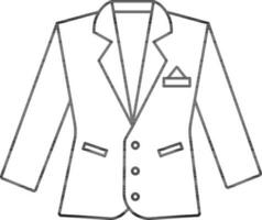 lineair stijl blazer icoon of symbool. vector