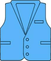 vest icoon of symbool in blauw kleur. vector