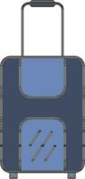 vlak stijl bagage icoon in blauw kleur. vector