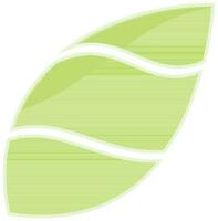 elegant glanzend groen blad. vector