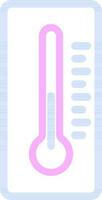 thermometer icoon of symbool in blauw en roze lijn kunst. vector