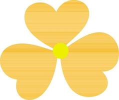 vlak icoon van bloem gemaakt met geel kleur. vector