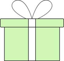 geschenk doos icoon in groen en wit kleur. vector