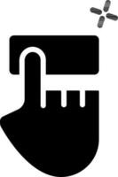 cursor of vinger naar Klik knop icoon. glyph teken of symbool. vector