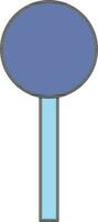 lolly icoon in blauw kleur. vector