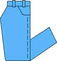 hijgen of broek icoon in blauw kleur. vector