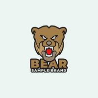 een bruin beer logo ontwerp vector