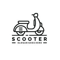 scooter motor logo ontwerp vector illustratie