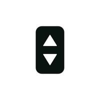 lift optillen knop symbool icoon geïsoleerd Aan wit achtergrond vector