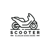 scooter motor logo ontwerp vector illustratie