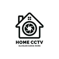 huis cctv logo ontwerp vector illustratie