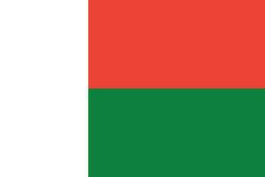 vlag van madagaskar.nationaal vlag van Madagascar vector