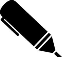 markeerstift pen glyph icoon. vector