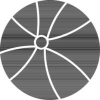 zwart en wit kleur bal icoon in vlak stijl. vector