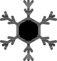 illustratie van sneeuwvlok icoon in zwart kleur. vector