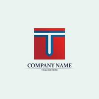 t letter, t logo vector lettertype alfabet ontwerp en pictogram t