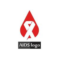 aids lint logo en wereld aids dag vector design