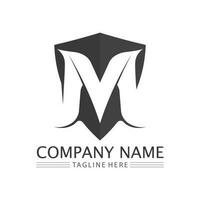 m brief logo ontwerp vector identiteit icoon teken