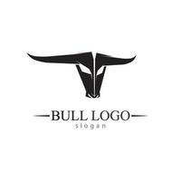 stier hoorn en buffel logo en symbolen sjabloon pictogrammen app vector