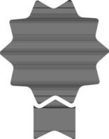 leeg insigne of etiket icoon in zwart kleur. vector