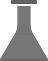 zwart en wit illustratie van chemisch fles icoon. vector