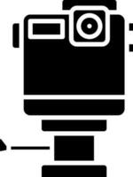 actie camera icoon in zwart en wit kleur. vector