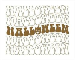 halloween retro Aan wit achtergrond vector