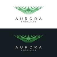 de noordelijk lichten Golf logo ontwerp was geïnspireerd door de Aurora borealis. vector