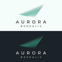 de noordelijk lichten Golf logo ontwerp was geïnspireerd door de Aurora borealis. vector