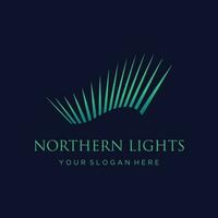 de noordelijk lichten Golf logo ontwerp was geïnspireerd door de Aurora borealis. vector