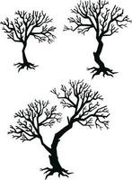 reeks van silhouetten van bomen, Woud , park. hoog kwaliteit illustratie vector