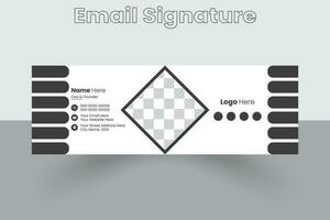 e-mail handtekening ontwerp sjabloon, e-mail handtekening, vector e-mail handtekening, mail teken,