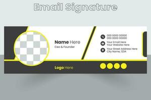 e-mail handtekening ontwerp sjabloon, e-mail handtekening, vector e-mail handtekening, mail teken,