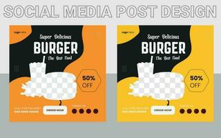 opslaan downloaden voorbeeld sociaal media post sjabloon voor voedsel menu Promotie banier kader. voedsel menu banier sociaal media na. bewerkbare sociaal media Sjablonen voor promoties Aan de voedsel menu. vector
