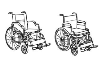 een rolstoel. vector illustratie
