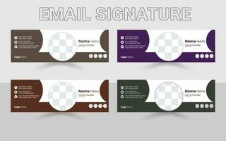 e-mail handtekening ontwerp sjabloon, e-mail handtekening, vector e-mail handtekening, mail teken
